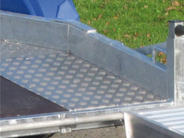 Non-skid aluminium running track