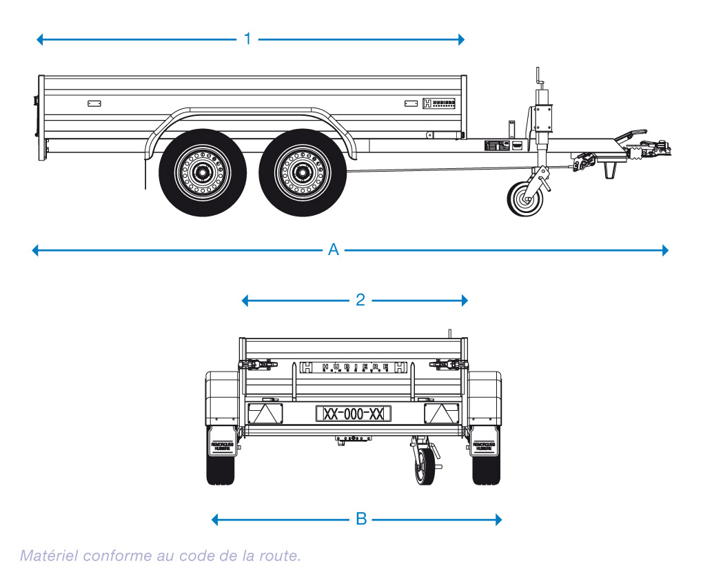 Remorque fixe PL permet le transport de toutes charges - HUBIÈRE