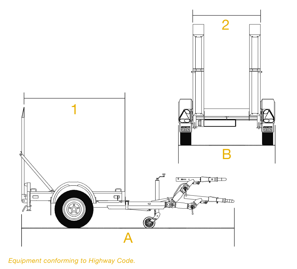 PR Roller transport trailer - Public works trailers - HUBIÈRE